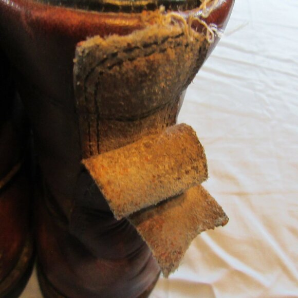 Mens Vintage Leather Moc Toe Work Boots Sz 11 Vibram Soles main image 8